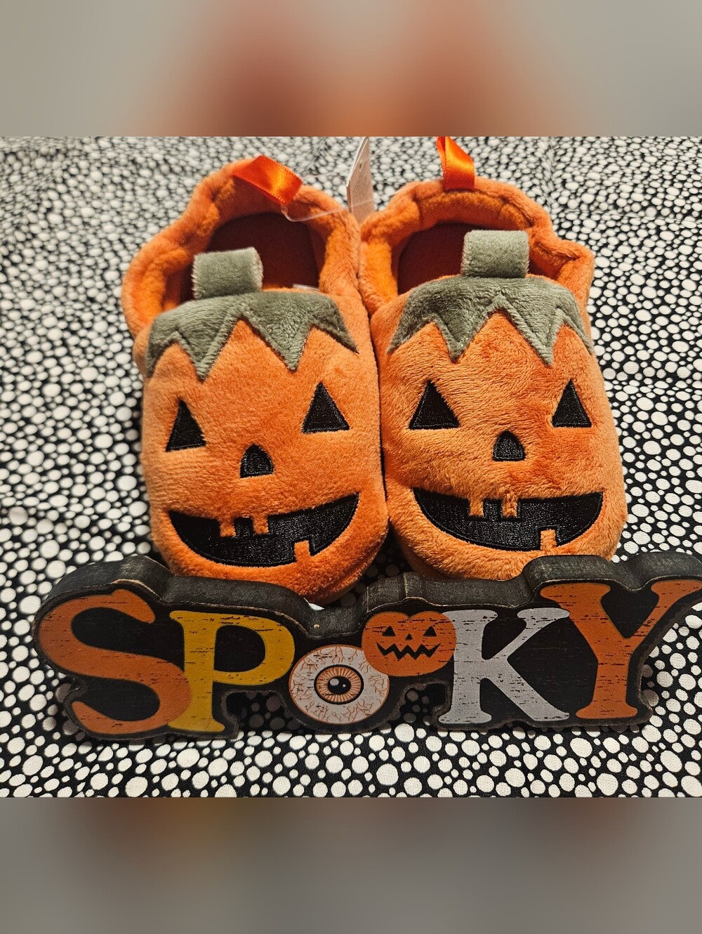 Toddler Pumpkin Slippers NWT